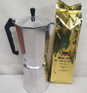 Kit Rosi Café Premium 500 Grs Cafetera Italiana 12 Tazas