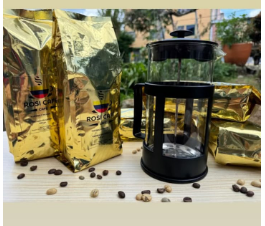 Kit Rosi Café, Cafetera Francesa 800 ml Más Café Premium 500 Grs