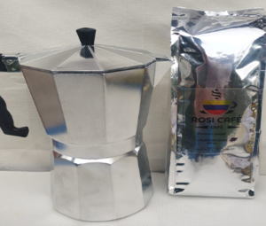 Kit Rosi Café Tradicional De 500 Grs Y Cafetera Italiana 9 Tazas